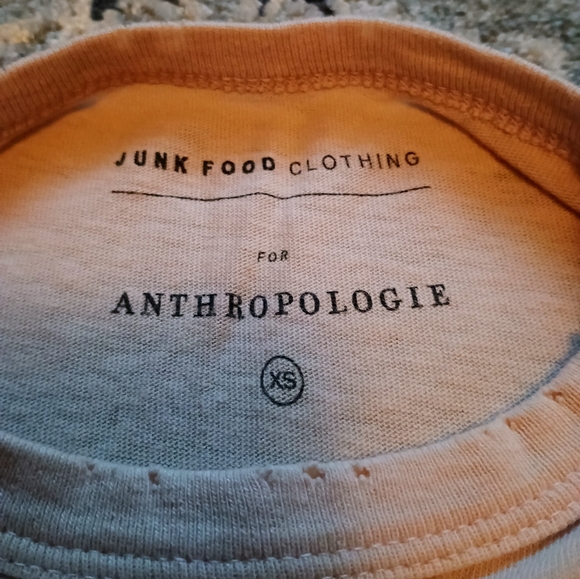 Anthropologie / Junk Food Clothing "Enjoy Your Journey" XS Pink Tee - Picture 6 of 6